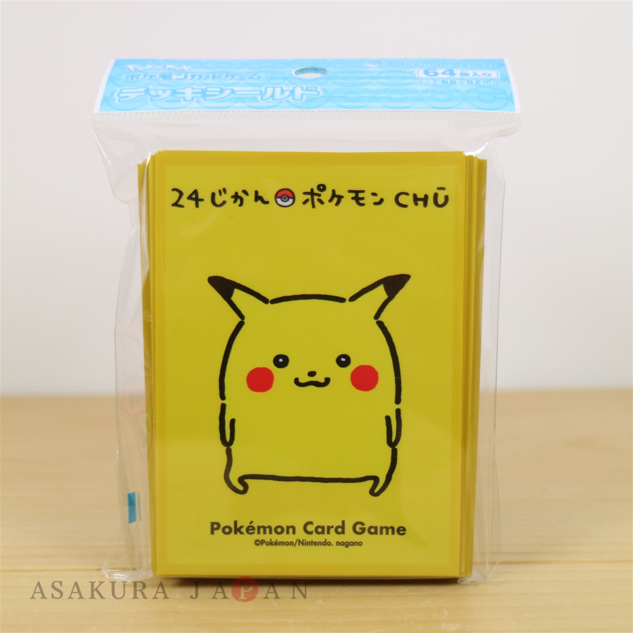 Pokemon Center Original Card Game Sleeve 24 Hours Pokemon CHU Pikachu 