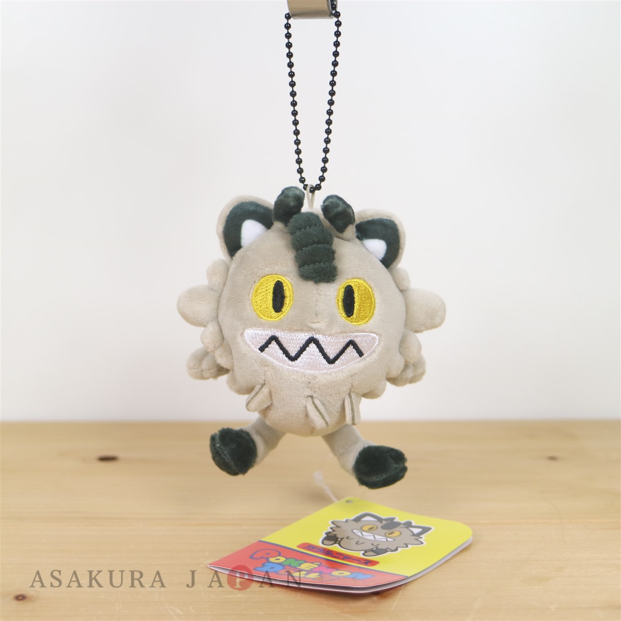 Pokemon Center Original POKEMON DOLLS Plush Mascot Key Chain Galarian Meowth 