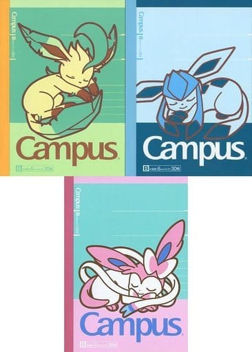 Pokemon Center 17 Eevee Collection Mini Campus Notebook 3 Set Leafeon Glaceon Sylveon