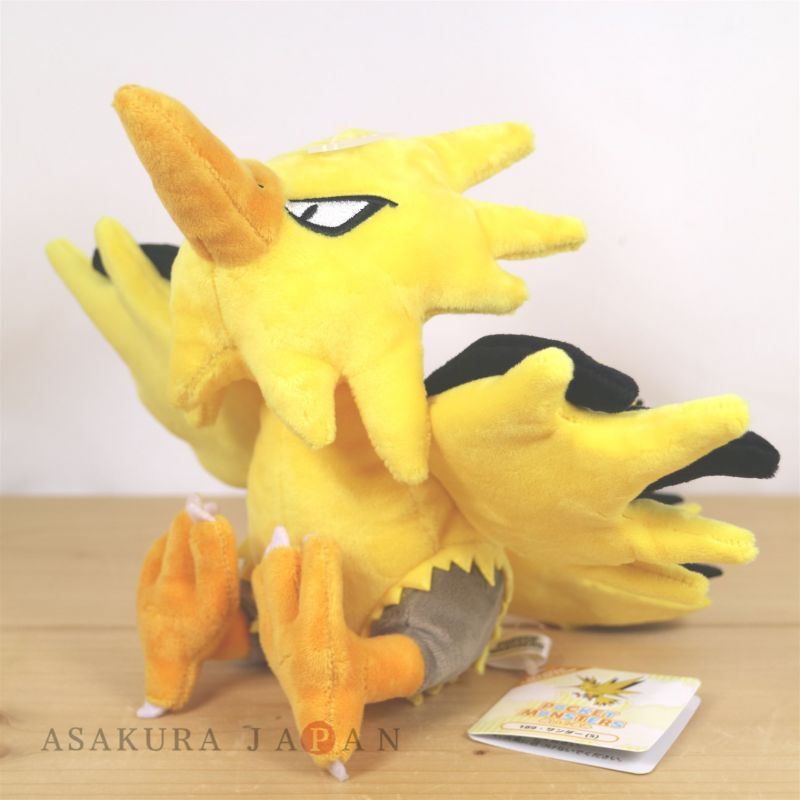 Zapdos Pelúcia Pokémon Licenciada Elétrico Lendário 27cm