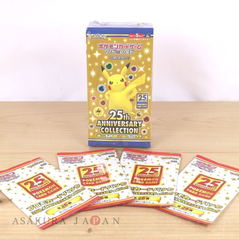 Pokemon Card Additional 25th ANNIVERSARY COLLECTION 4 Booster Packs Japan