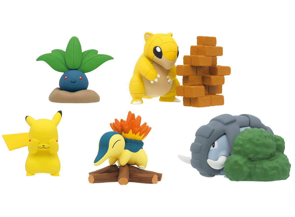 Sorprendido tema almacenamiento Pokemon 2021 Takara Tomy Arts Hide and seek with everyone 5pcs Complete set  Mini Figure