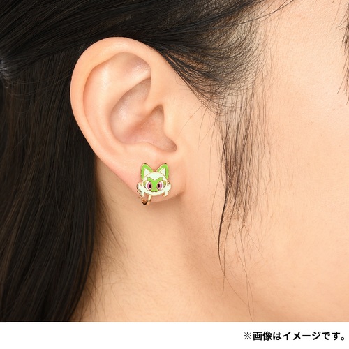 Pokemon Center 2023 Pokemon Face Earrings - Pierced Earrings ver. #21  Sprigatito 1 pc
