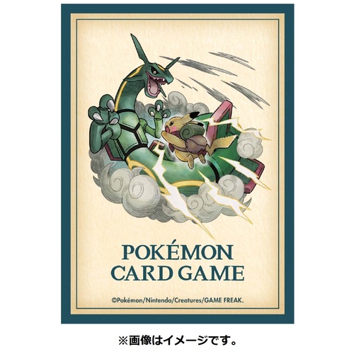 Pokemon Center Original Card Game Sleeve PIKACHU ADVENTURE Rayquaza 64  sleeves