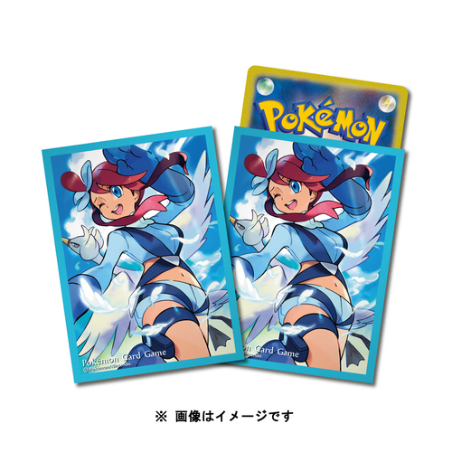 pokemon center original card game sleeve trainers skyla 64 sleeves pokemon center original card